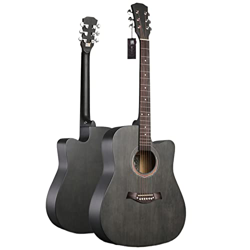 SheIRin Chitarra D-41 in Chitarra Acustica per Principianti Full Size Cutaway Guitar Starter Set Bundle con Custodia, Tracolla, capotasto, Corde, Plet en oferta