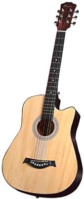 Full Size Guitar Acoustic Guitar Outdoor Beginner 38 inch Novice Practice Folk Musical Instrument Fingerstyle Can Carry Beginner Acoustic Guitar Start