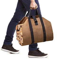 Firewood Bag 1pc Firewood Storage Bag Canvas Outdoor Camping Wood Carrier Match Bag Package Outdoor Tote Supplies Firewood Bag Carrier características