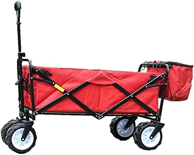 Portable Folding Troey Garden Cart Multi-Function Ping Cart Household Outdoor Camping Beach Supermarket Fishing 4 Wheels Pu Truck SMA Hauling Car