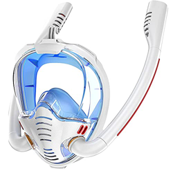 Tuta da Snorkeling Maschera da Snorkeling Integrale per Una respirazione sicura. Maschera Subacquea panoramica a 180°, Attrezzatura per Lo Snorkeling  en oferta
