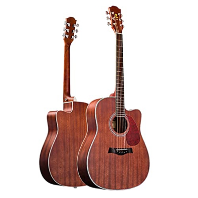 SheIRin Chitarra Acustica Principiante Full Size 41 Pollici Guitarra Acustica Solid Top Cutaway Chitarra Bundle Kit con Gig Bag Tuner Capo Picks Strap