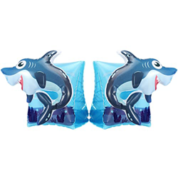 HeySplash Bracciale Galleggiante, 2 Pezzi Manica Gonfiabile di Sicurezza per Bambini di età 3-6, Giocattoli Galleggianti–Squalo Blu características