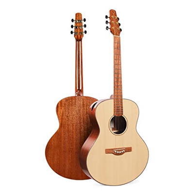 SheIRin Chitarra Acustica per Principianti Adulti Full Size Acustica Guitarra Bundle Kit con Borsa Strap Tuner Capo String Pick, Mano Destra 41 Pollic