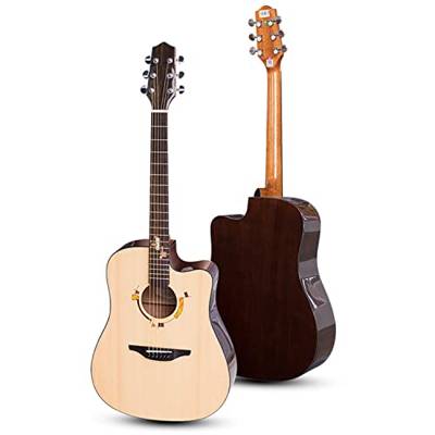 SheIRin Chitarra Acustica in Abete per Principianti Adolescenti Adulti Full Size Cutaway Chitarra Acustica Starter Kit 40/41 Pollici Acustica Guitarra