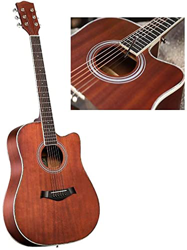 Full Size Guitar Acoustic Guitar Novice Practice Stage Performance Folk Pop Guitar with A Backpack Full Set of Accessories 41 inch Beginner Acoustic G en oferta