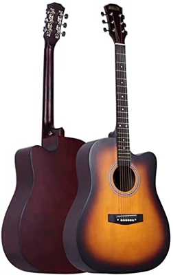 Full Size Guitar Acoustic Guitar 41 Inches Classical Guitar Beginner Travel Instrument Stage Performance Ballad Guitar Wonderful Sound Beginner Acoust