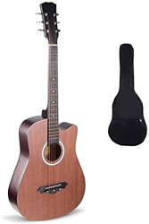 Full Size Guitar Acoustic Guitar Beginner Ballad Guitar Student Metal String Basswood Rock Instrument Waterproof Backpack 38 Inches Beginner Acoustic  precio