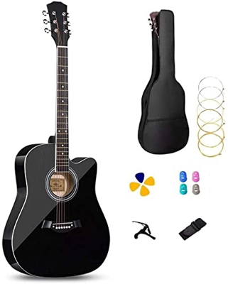 Full Size Guitar Acoustic Guitar Beginner Ballad Guitar Student Adult Metal String Basswood Rock Instrument Waterproof Backpack Beginner Acoustic Guit