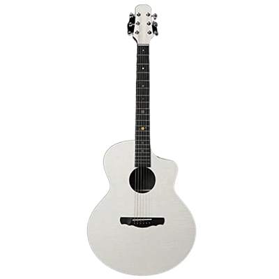 SheIRin Chitarra Acustica Solid Top - Pacchetto Naturale con Custodia, accordatore, Cinturino, Corde, Plettri e Panno per lucidare