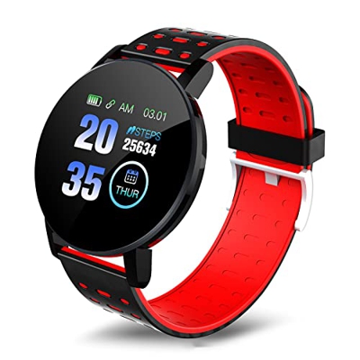 Smartwatch Fitness Orologio Smartwatch Rotondo 1,3 Pollici Orologio Fitness Smartwatch Impermeabile Smartwatch con Saturimetro Touch Screen a Colori S