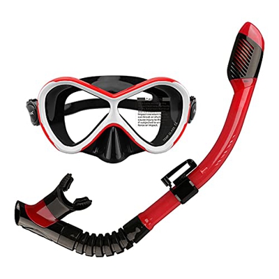 Set Maschera Subacquea Professionale Occhiali antiappannamento con Tubo per Occhiali da Snorkeling Cinturino Regolabile per Bambini Maschera da Nuoto 