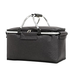 Versatile Picnic Cooler Box Isothermal Portable Collapsible Lunch Bag Large Market Basket Bag for Family Outdoor Party in Spring Outdoor Basket (Color en oferta