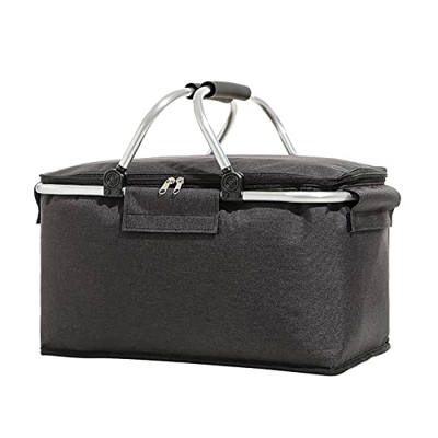 Versatile Picnic Cooler Box Isothermal Portable Collapsible Lunch Bag Large Market Basket Bag for Family Outdoor Party in Spring Outdoor Basket (Color