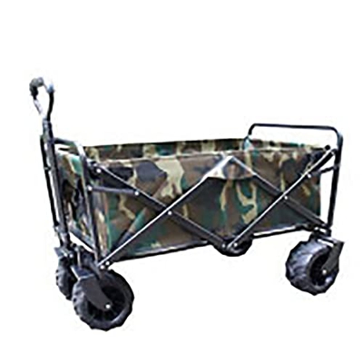 Outdoor Collapsible Picnic Car Garden Cart 360 Degree Universal Wheel Can Load 100kg Can be Used for Grocery Shopping Outdoor Camping (Army Green Camo