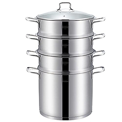 Pentola A Vapore per Uso Domestico in Acciaio Inossidabile 304 Addensato per Cottura A Vapore A Vapore Panini, Fornello A Induzione Fornello A Gas con