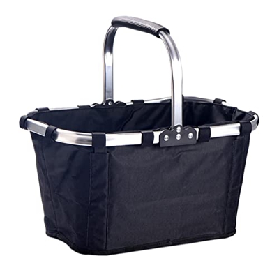 Supermarket Shopping Basket D.urable Aluminum Frame Outdoor Picnic Space Saving Grocery Foldable Portable Camping Travel Outdoor Basket (Color : C) (A