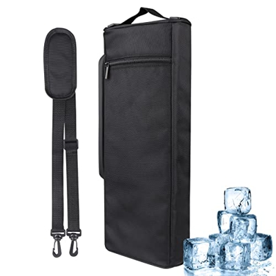 MEILER Manicotto refrigerante per birra da golf, borsa isolante per birra da golf, con manico e tracolla, tessuto Oxford impermeabile, 42 x 17 x 8 cm,