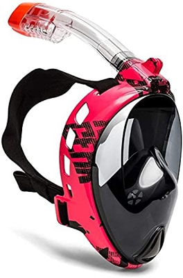 Snorkeling Full Face Maschera da Sub Maschera Subacquea Anti Nebbia Maschera da Snorkeling Integrale Attrezzatura da Snorkeling Professionale per Donn