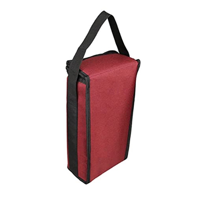 Borsa portatile per termostato isolante a due scomparti per vino rosso Isolamento a due bottiglie Borsa regalo in tessuto Oxford a prova di freddo