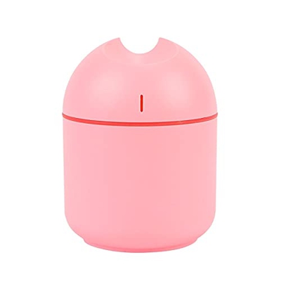 Desktop humidifier 250ml Portable Mini Humidifier Cool Mist Humidifier USB Personal Desktop Humidifier for Bedroom Travel Office (Color : Blue) (Pink)