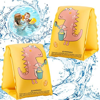 TOPJOWGA Braccioli Bambini, Bracciali Gonfiabili da Nuoto, Bracciali Gonfiabili, Soft Armband, Braccioli per Piscina, Anello di Nuoto Galleggiante per