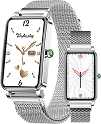 Smartwatch da Donna 1.45 Pollici Touch Screen Fitness Tracker IP68 Orologio Impermeabile con frequenza cardiaca Pressione sanguigna Fisiologia Femmini precio