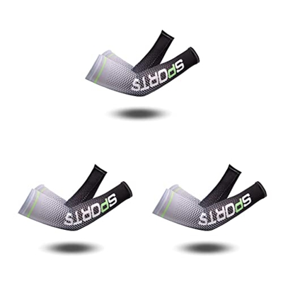 ICDKOYK 3 Set di Ice Sleeve Arm Outdoor Per Patchwork Equitazione Raffreddamento Sciarpa per il viso Traspirante Riutilizzabile Portatile Donna Uomo U