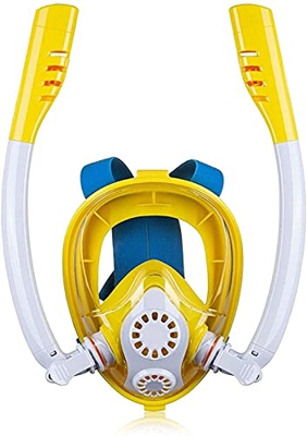 Spacmirrors Maschere subacquee Maschera da Snorkeling Maschera Subacquea Anti Nebbia Maschera da Snorkeling Integrale per Donna Uomo Bambini Nuoto Sno