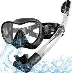 Set di maschere da snorkeling a secco Attrezzatura da snorkeling – Set da snorkeling a secco pieghevole con valvola a galleggiante commutabile a secco precio
