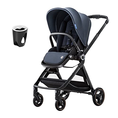 ELITTLE Passeggino Leggero EMU, Passeggino Compatto Pieghevole con Manico Regolabile in Altezza, Passeggino con Cabina di Guida Girevole, Passeggino L