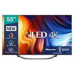 Hisense 55" ULED UHD 4K 2022 55U71HQ, Smart TV VIDAA 6.0, HDR Dolby Vision, ADS, Controlli vocali Alexa Built in/Google Assistant, Tuner DVB-T2/S2 HEV características