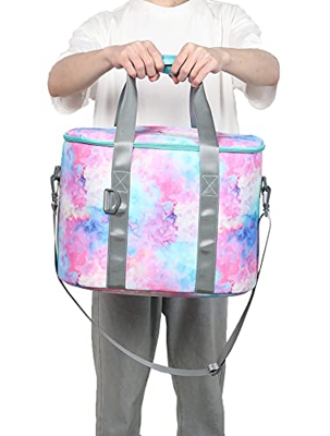 Borsa Frigo Grande capacità Cooler Isolate Cooler Portatile Pranzo Pranzo Picnic Food Storage Bags Borsa a Spalla Borsa da Viaggio 994 (Color : Tie-Dy