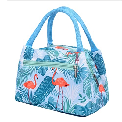 Donna Borsa Frigo Portatile, Casuale Prova di Perdite Alluminio Isolamento Con Tasca Frontale Borsa per la Colazione