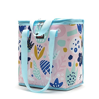 Borsa Frigo 22L Grande Sacchetto di Raffreddamento Termico Sacchetto Portatile Cibo Cool Box Beach Bottiglia di Ghiaccio Pack da Campeggio Fiore Imper