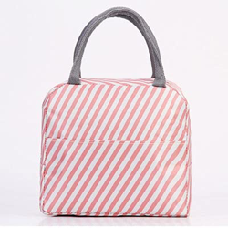 Borsa Frigo Donne Portatile Funzionale Strisce Isolati Isolati Food Picnic Kids Cooler Lunch Box Borsa Borsa Tote 994 (Color : Pink Striped) en oferta
