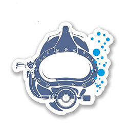 Generic 13 cm x 12 cm Scuba Diver Sticker Car Bike Laptop Helmet Decal Diving Mask Adesivi per Auto precio
