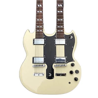 Doppia Chitarra Elettrica A Testa 12 Stringa + 6 Corda Gialla Chitarra A Corda d'Acciaio Acustico Acustico Acustico XIXINYA (Color : Guitar, Size : 39