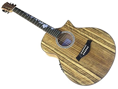 AURH Buona qualità Speciale Stile di Legno di Noce Chitarra Acustica Elettrica XIXINYA (Color : Model 1 with EQ, Size : 40 Inches)