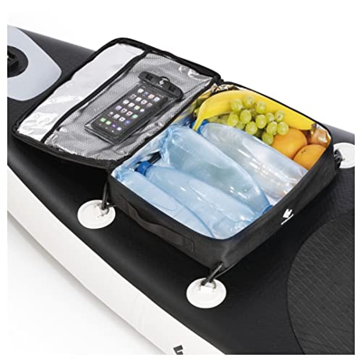 FitEngine SUP, borsa termica impermeabile, capacità 11 l, per snack e bevande, strato isolante rinfrescante, gancio di fissaggio Easy-Click, con tasca