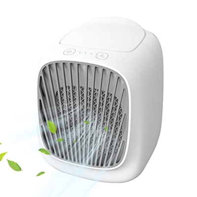 MasYosh Mini Condizionatore Portatile, Raffreddatore d'Aria Personal con USB, 3 in 1Mini Climatizzatore Portatile, 3 velocità, Air Cooler Ventilatore 