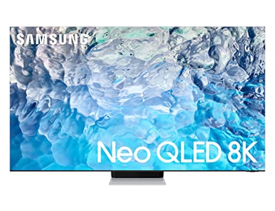 Samsung TV Neo QLED QE65QN900BTXZT, Smart TV 65" Serie QN900B, Neo QLED 8K UHD, Alexa e Google Assistant integrati, Stainless Steel, 2022, DVB-T2