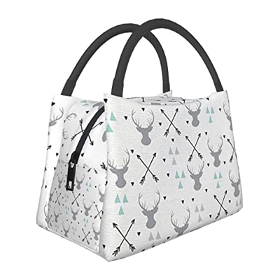 Frecce di caccia Triangoli Cervo Portatile Lunch Warmer Bag, grande capacità di isolamento Bag