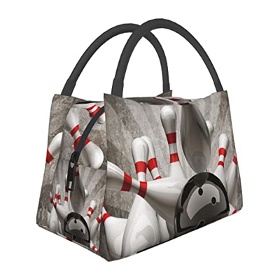 Borsa portatile dello scaldino del pranzo della palla da bowling di sport, borsa dell'isolamento di grande capac