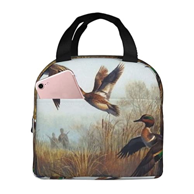Borsa portatile per il pranzo di caccia che vola selvaggia, borsa isolante di grande capacità.