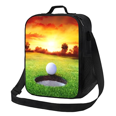 Borsa portatile del pranzo della spalla dell'albero del tramonto della palla da golf di sport borsa dell'isolamento della scalda di grande