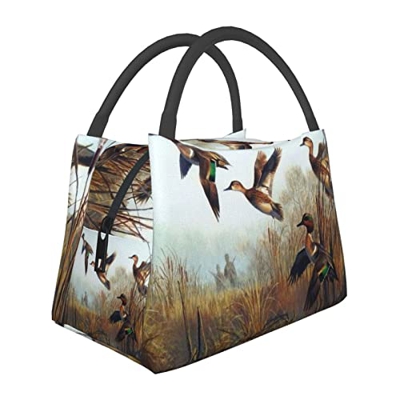 Borsa portatile per il pranzo di caccia che vola selvaggia, borsa isolante di grande capacità.