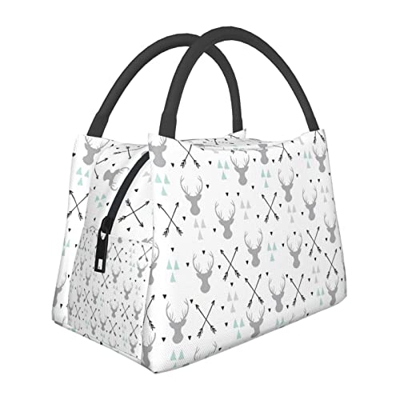Frecce di caccia Triangoli Cervo Portatile Lunch Warmer Bag, grande capacità di isolamento Bag