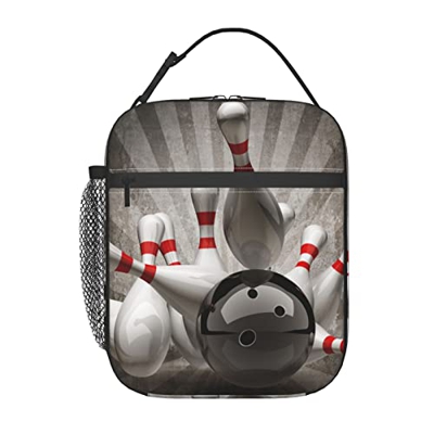 Borsa da pranzo portatile della palla da bowling di sport, borse di isolamento dello scaldino di grande capacità.