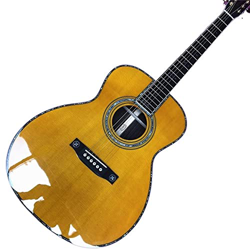 AURH Chitarra Acustica del Corpo del Corpo di Abete Rosso Solido, Tastiera di Ebano, 41 Pollici della Chitarra elettrica Acustica ad XIXINYA (Color :  precio